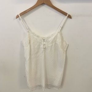 Abercrombie & Fitch white lace tank